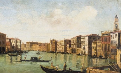 Venice, view of the Grand - Venetian artist late of the 19th century - 